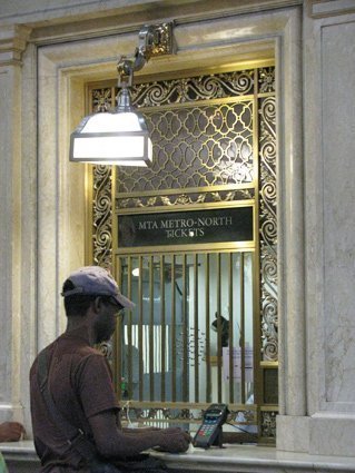 Ticket booth, south side