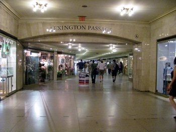 Passageway with shops